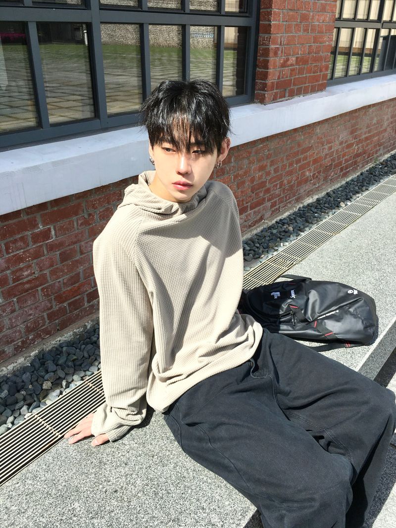 DISCERNMENT（ディサーンメント）の「Veil Waffle Hooded Warmer Long Sleeve 3C（Tops）」