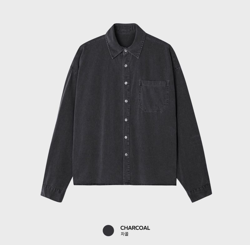 Look Wonder Ant Daily Pigment Semi-Crop Twill Shirt