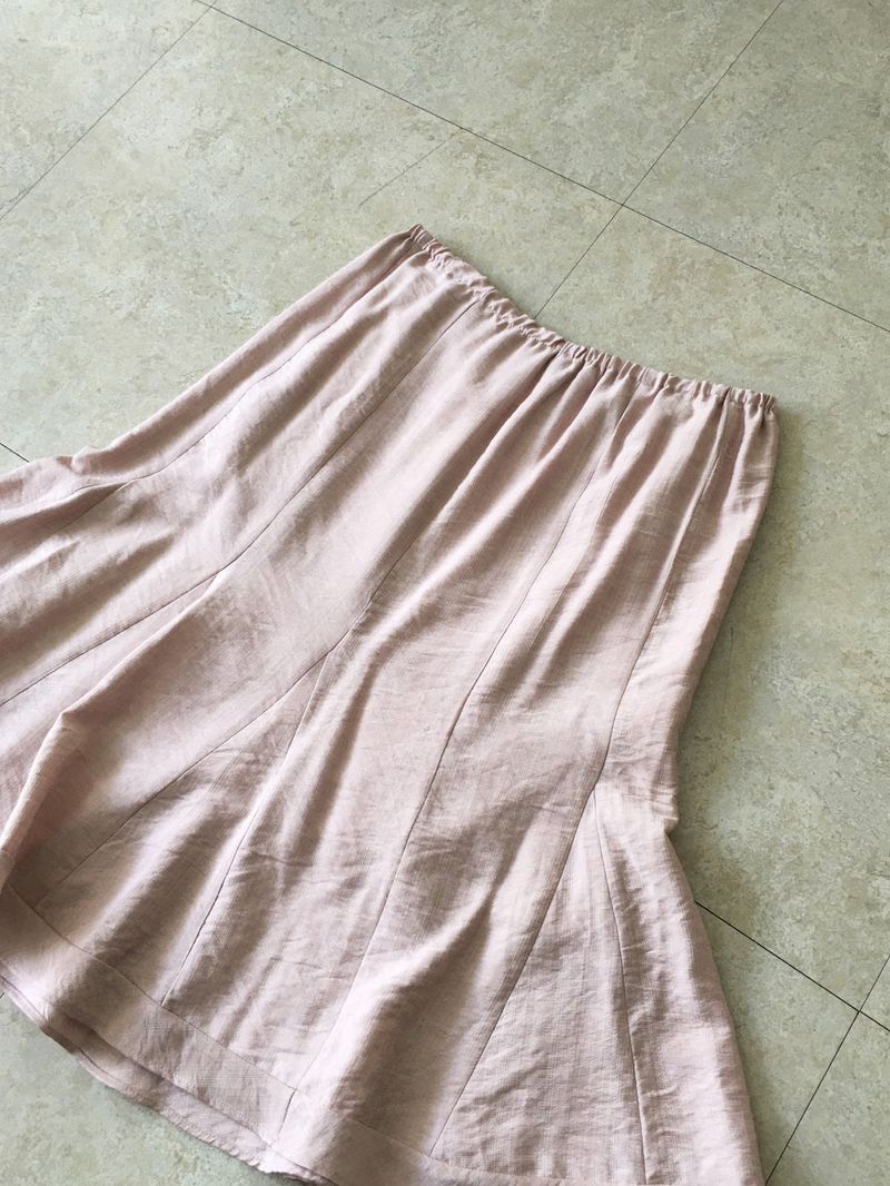 Aqua flare midi skirt