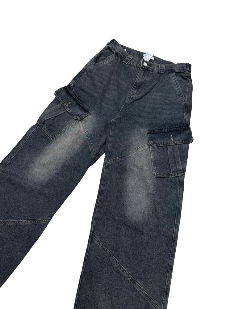 Curt Cut Cargo Wide Denim