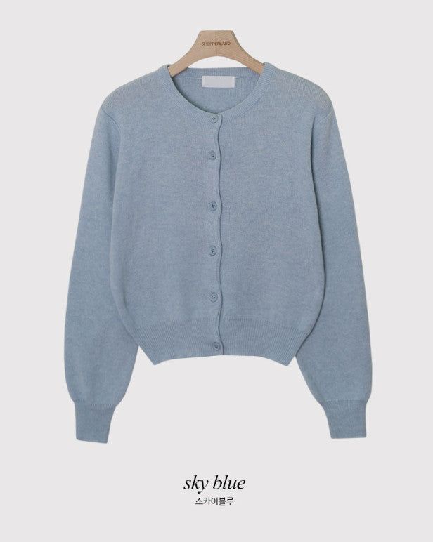 PN Basic Round Knit Cardigan (10color)