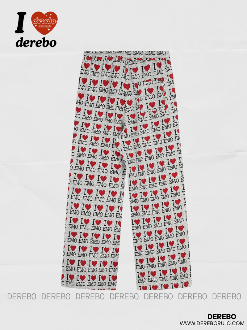 I Love Banding Gray Casual Pants