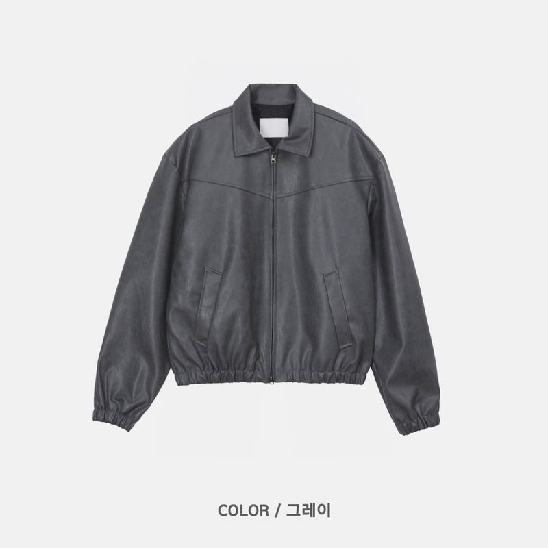 LMN Creative Essential Line Leather Jacket (2 colors)
