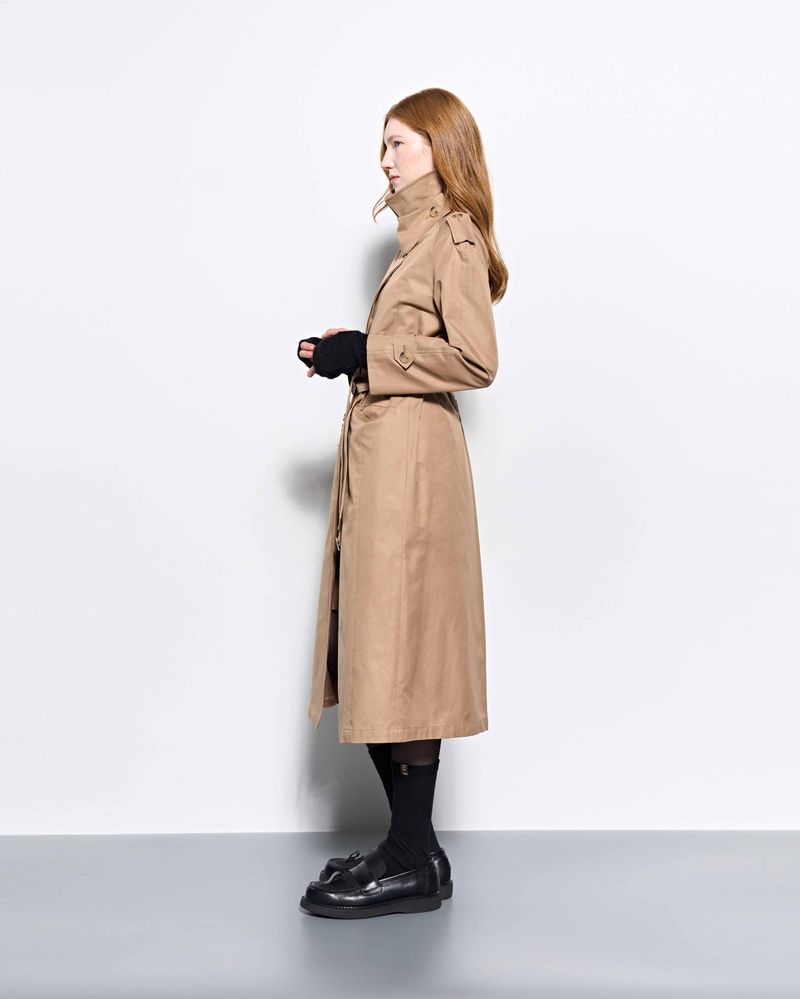 Throat Latch Trench Coat _ Beige