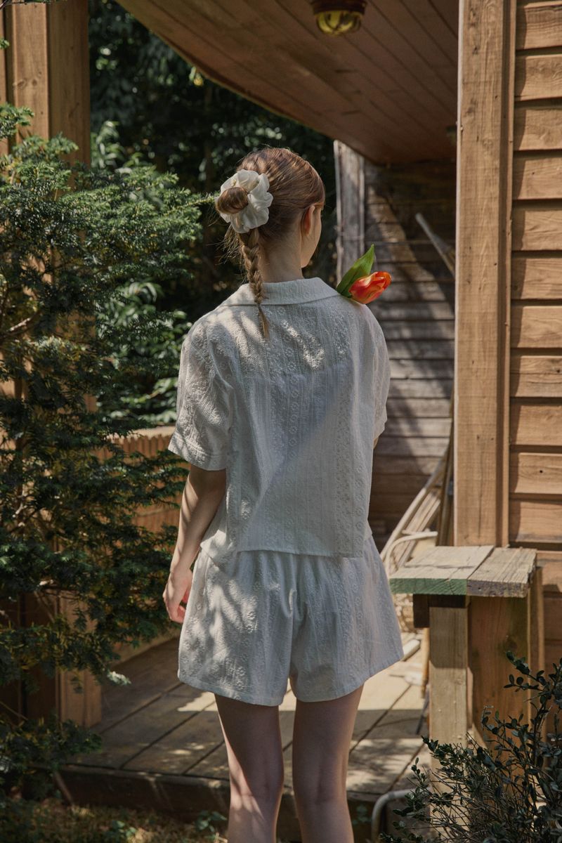 [3PCS 1SET] ROSE CHIFFON SCRUNCHIE