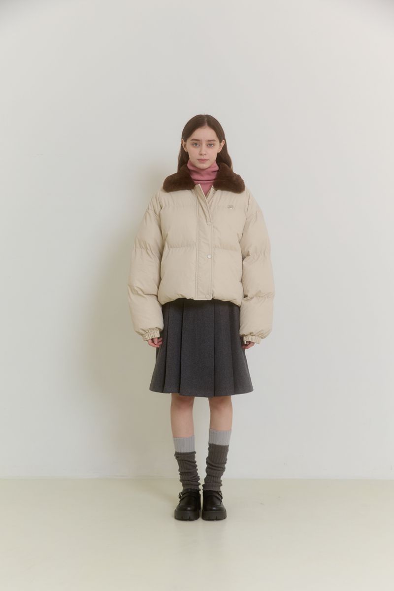 PLUSH FUR COLLAR JUMPER