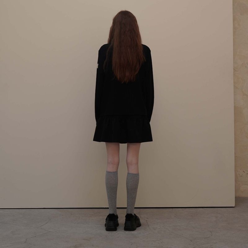 Black Leather Block Zip-up