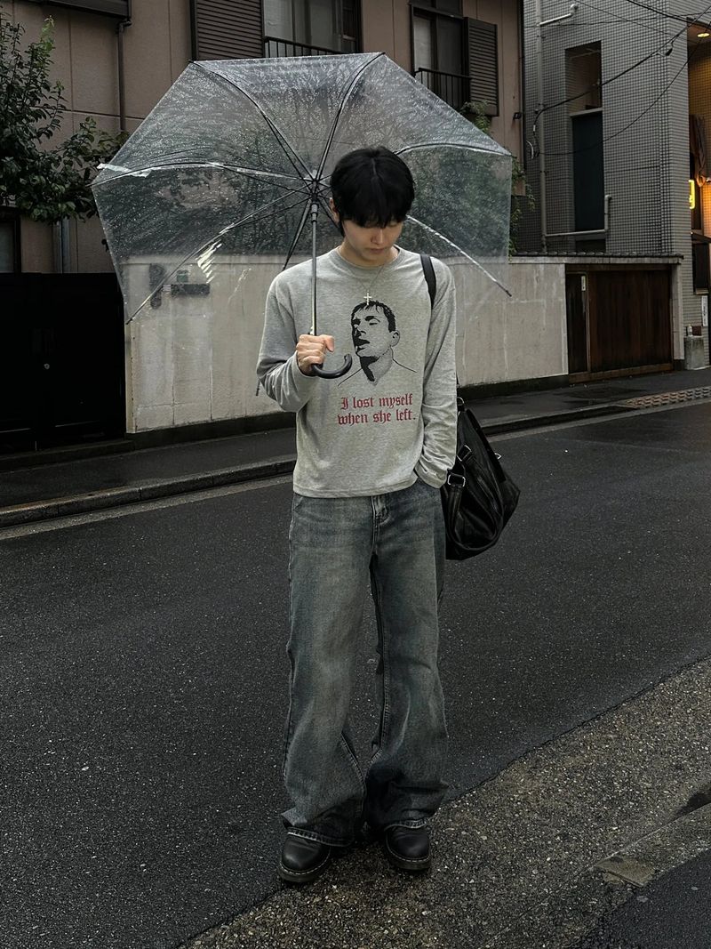 Deman Vintage Artwork Crop Long Sleeve