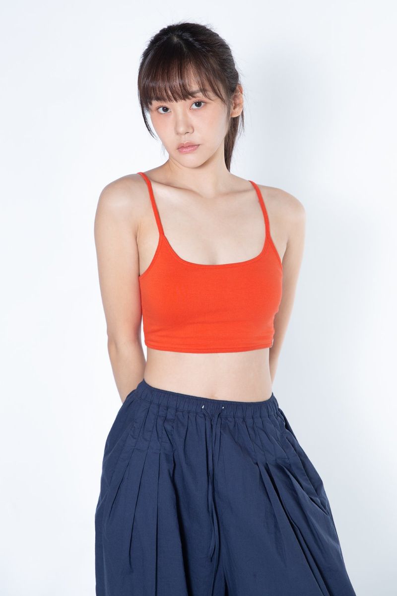 Back Tunnel Bra Top (Orange)
