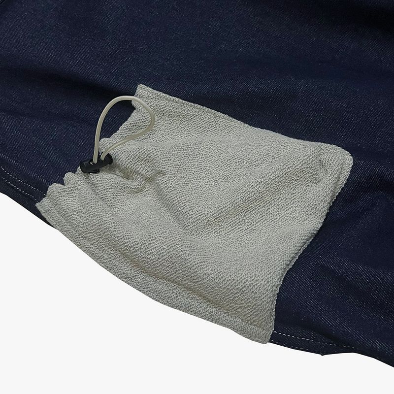 reverse terry pocket denim pants_blue