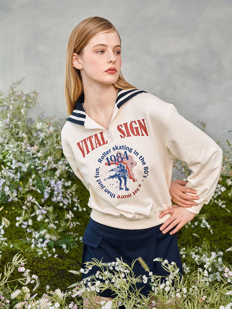 Figureskate Half Zip-up Sweatshirt