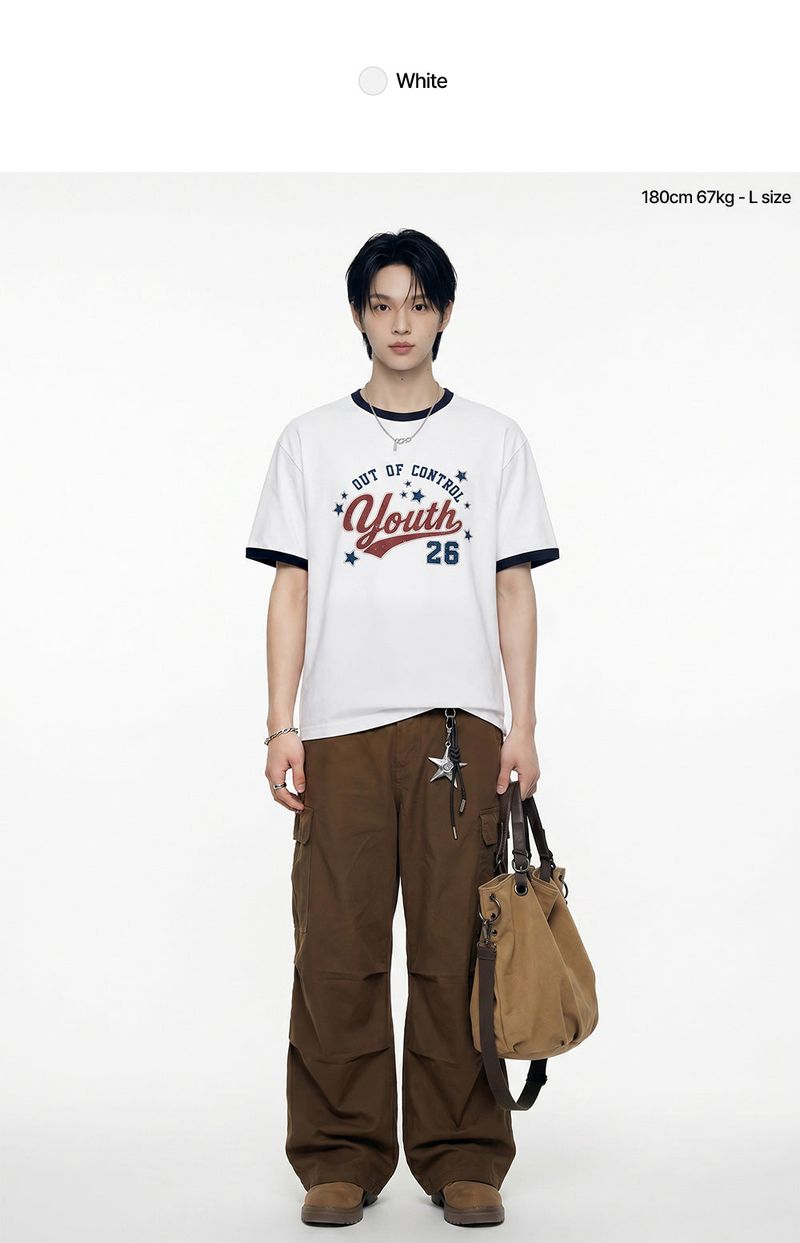 out of control overfit ringer t-shirt (3color)