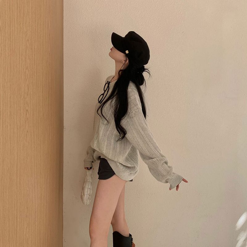 [Bellide made] Caramel Loose Fit Long Round Knitwear