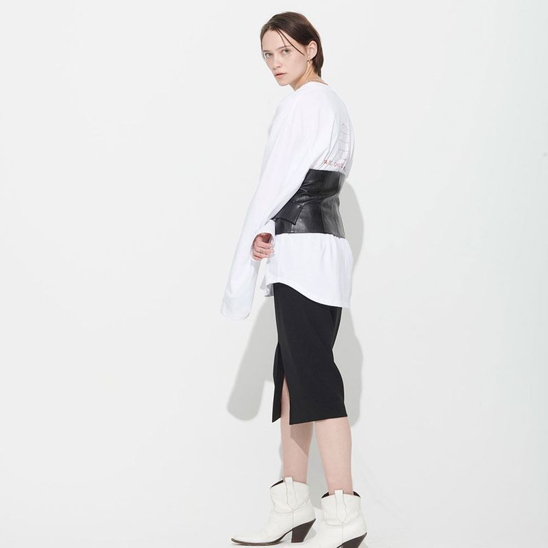  BONNIE BLOCK SKIRT, CHARCOAL