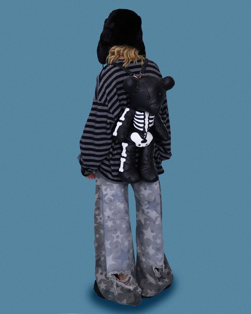 star damage denim pants