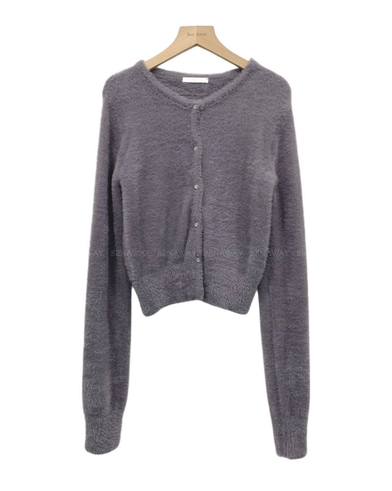 Ore Angora Fur Crop Cardigan 2C