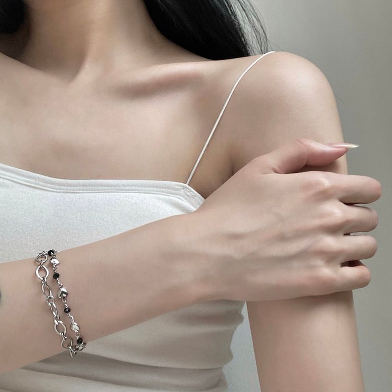 monmorillo(モンモリロ)の「レイヤードハートチェーンブレスレット(アクセサリー)」