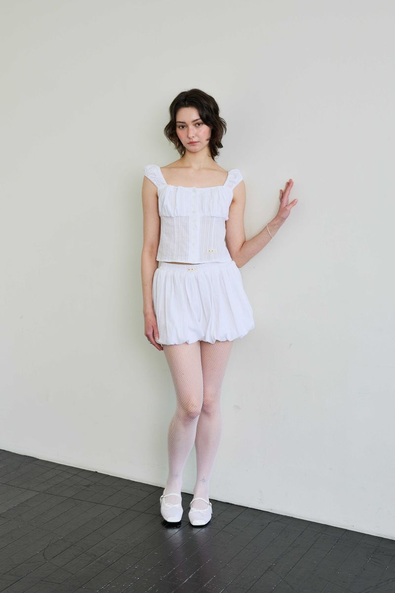  CUDDLY BALLOON SKIRT PANTS / WHITE