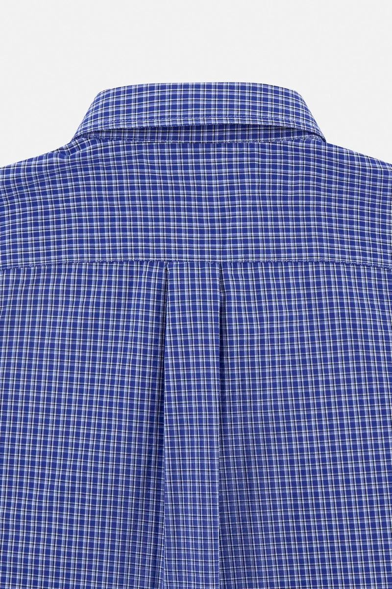Washed Blue Check Shirt