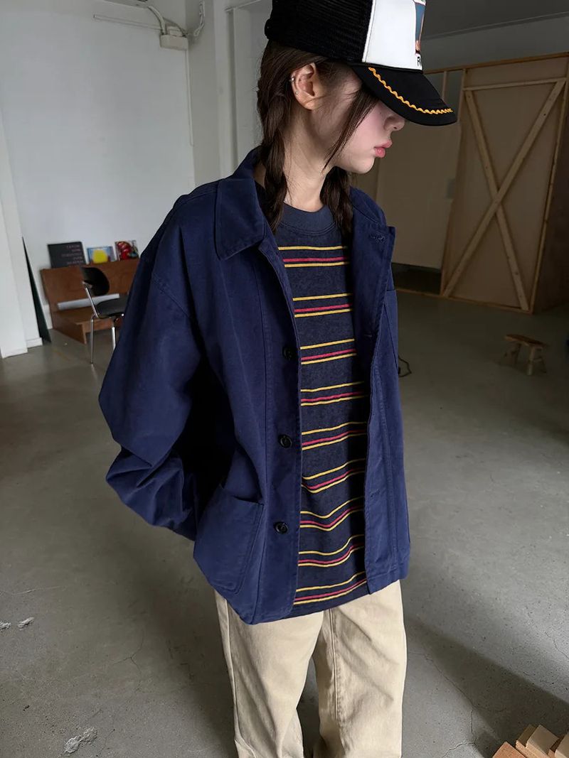 peach work jacket