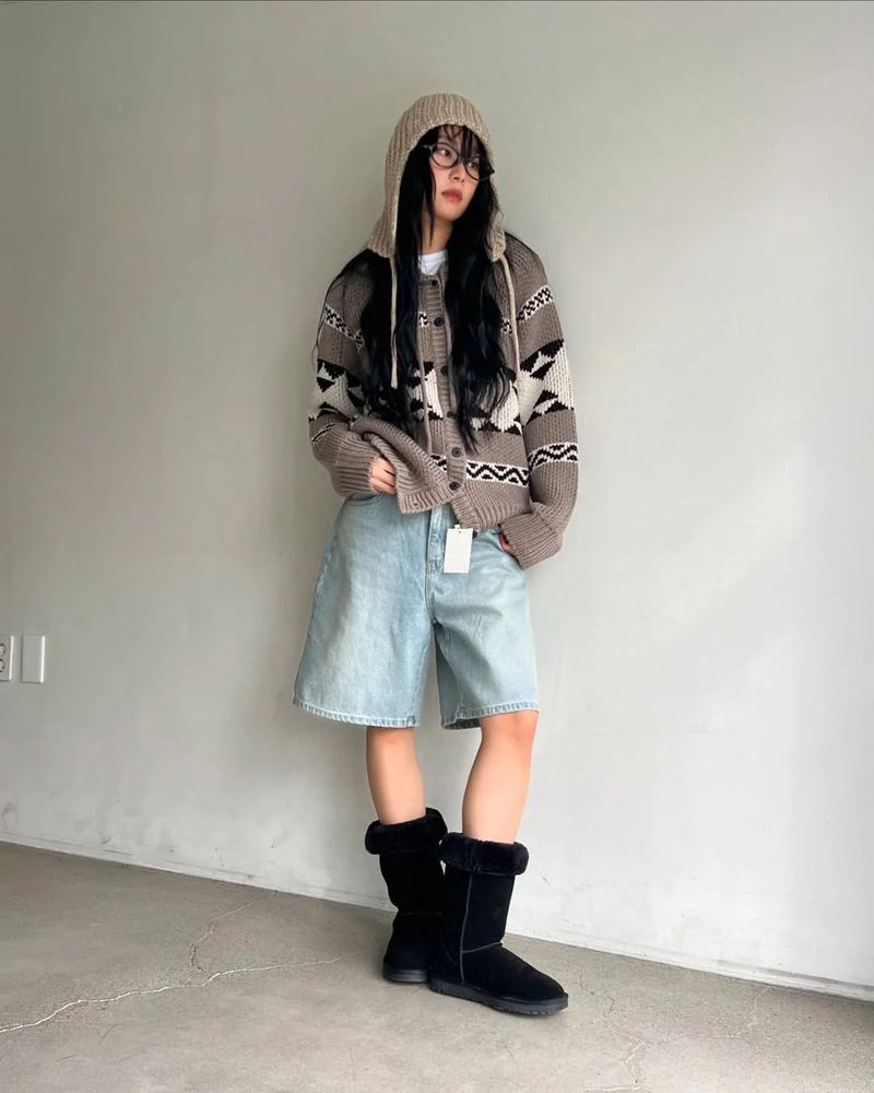 Trapper Hat Knit - Beige