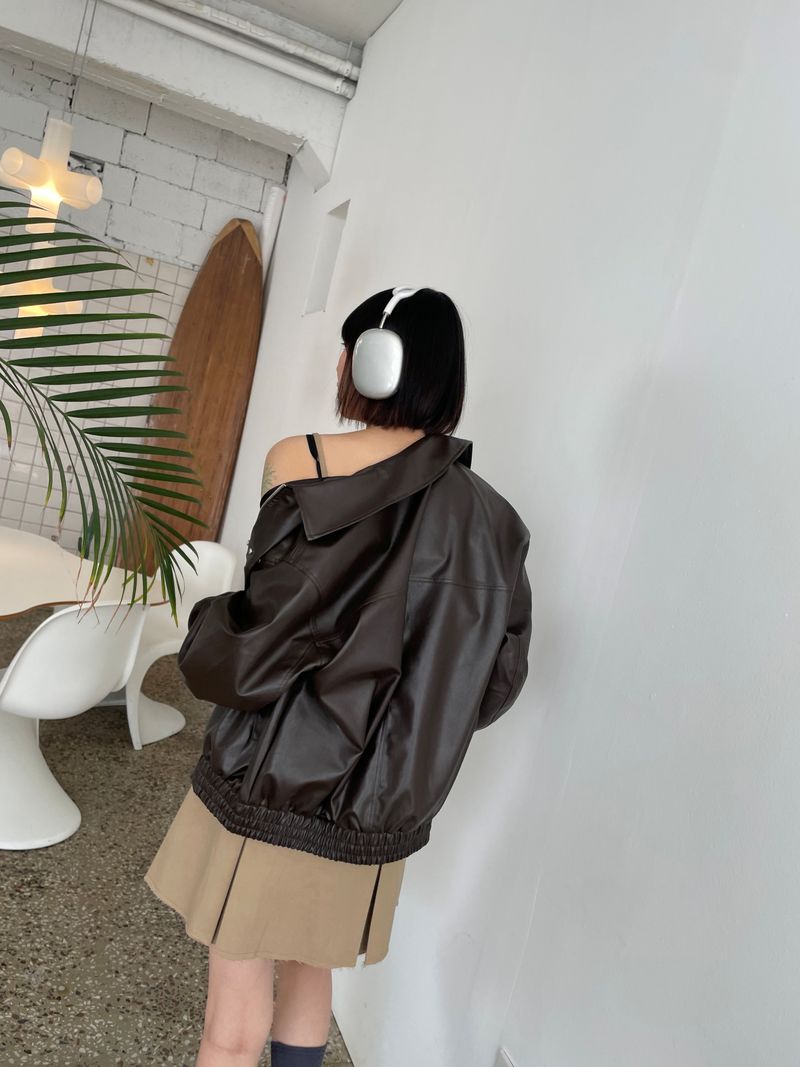 Lucy stud leather jacket