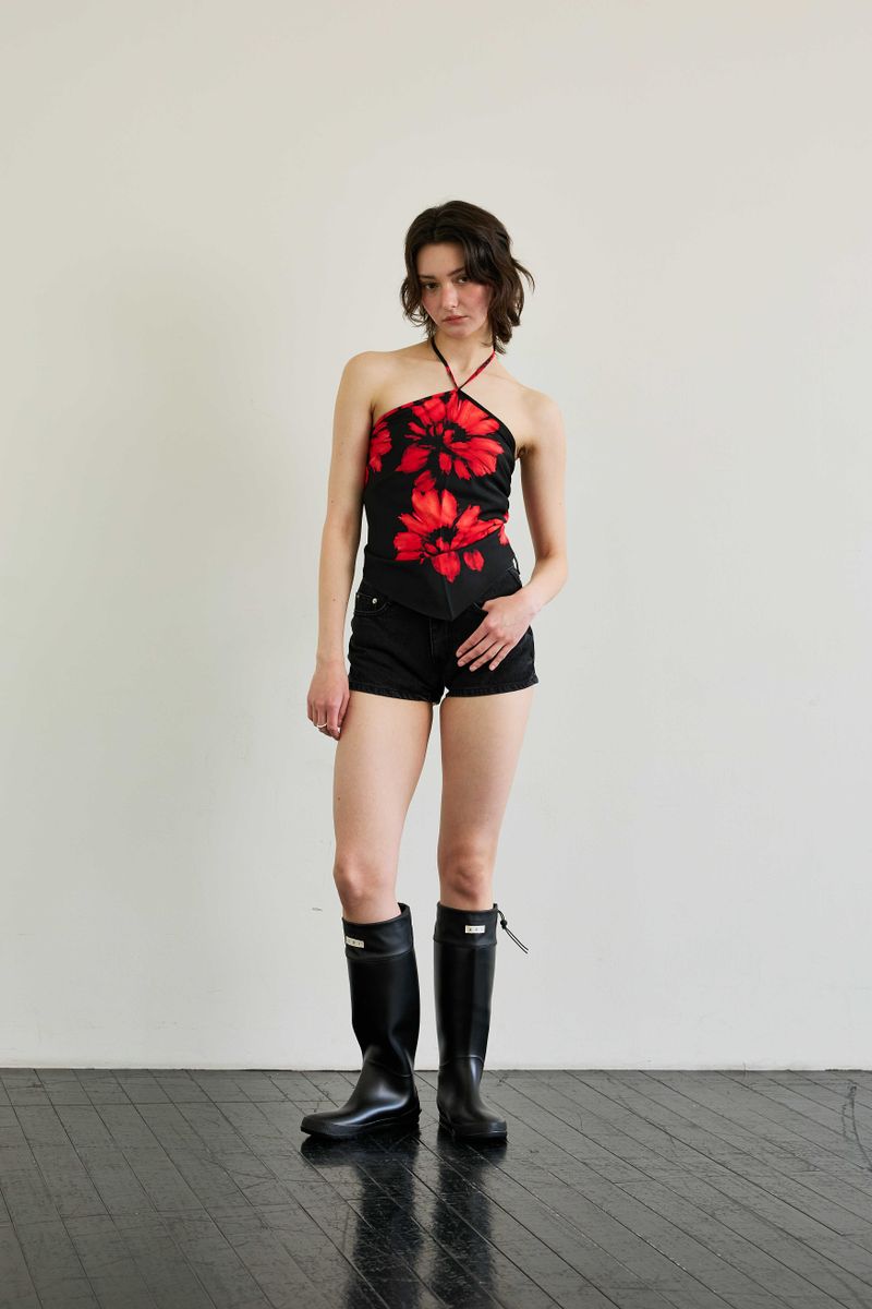  FLUTTER HALTERNECK / RED