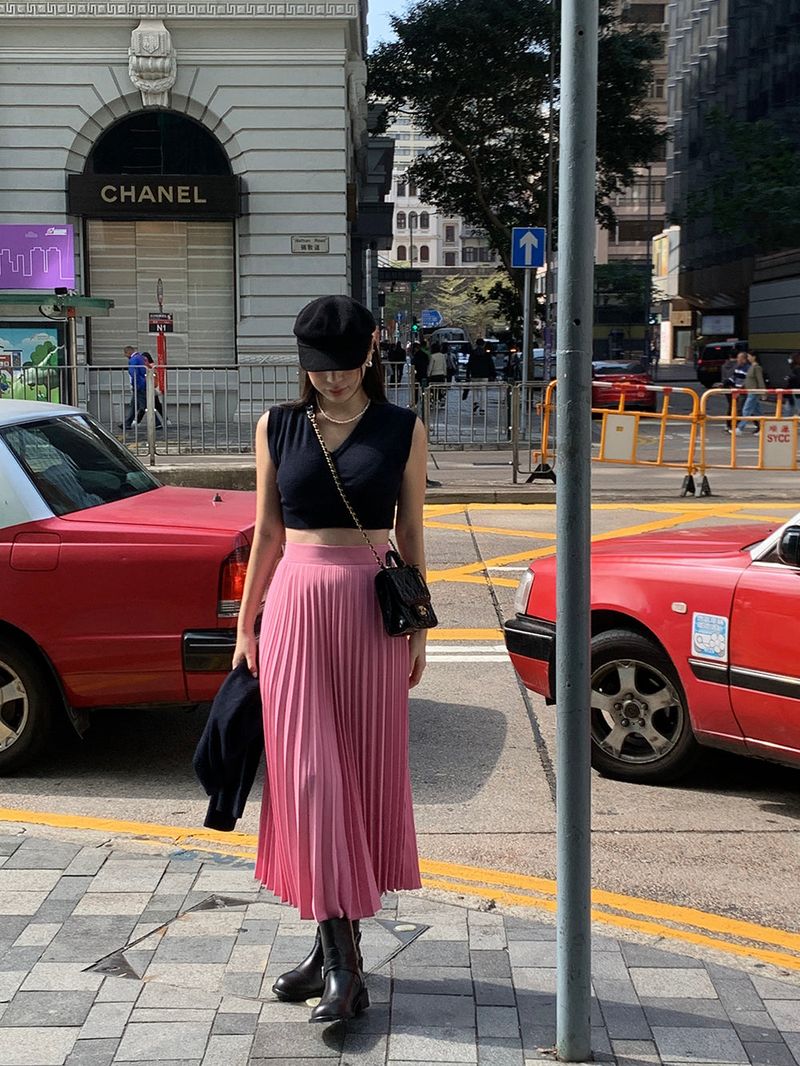 [MADE] LOVE MORE PINTUCK LONG SKIRT