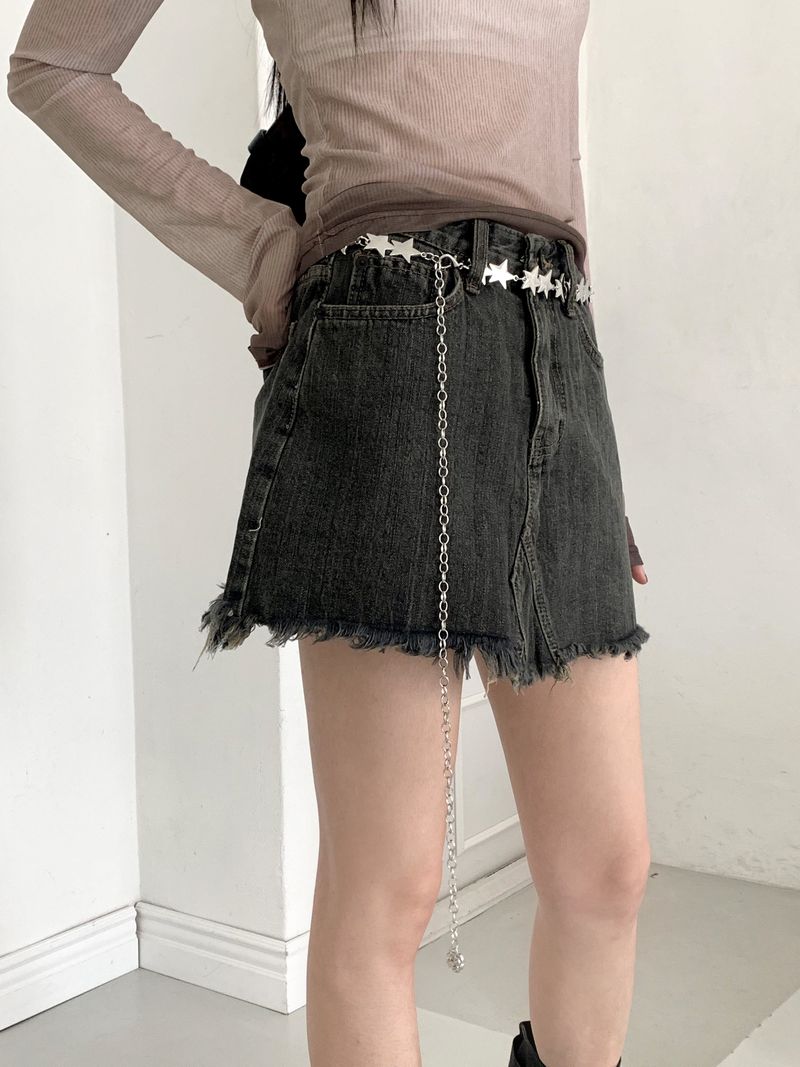 Rattan Vintage Washed Surgical Mini Skirt