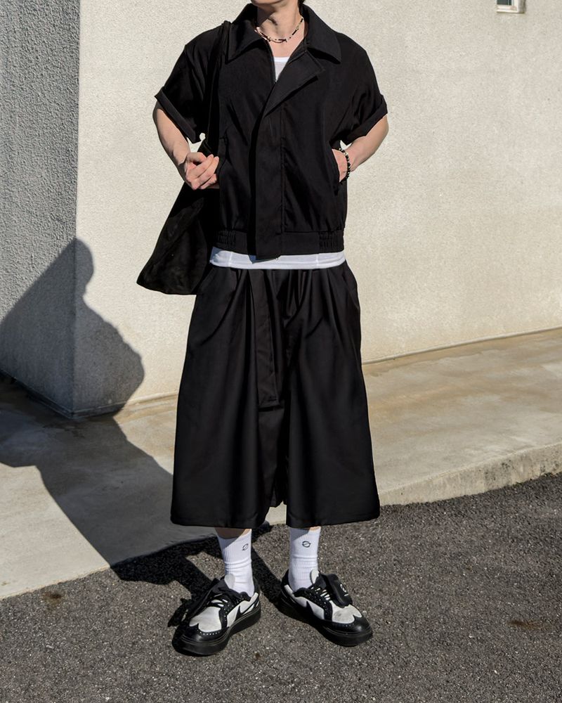 Koz Belted Bermuda Slacks