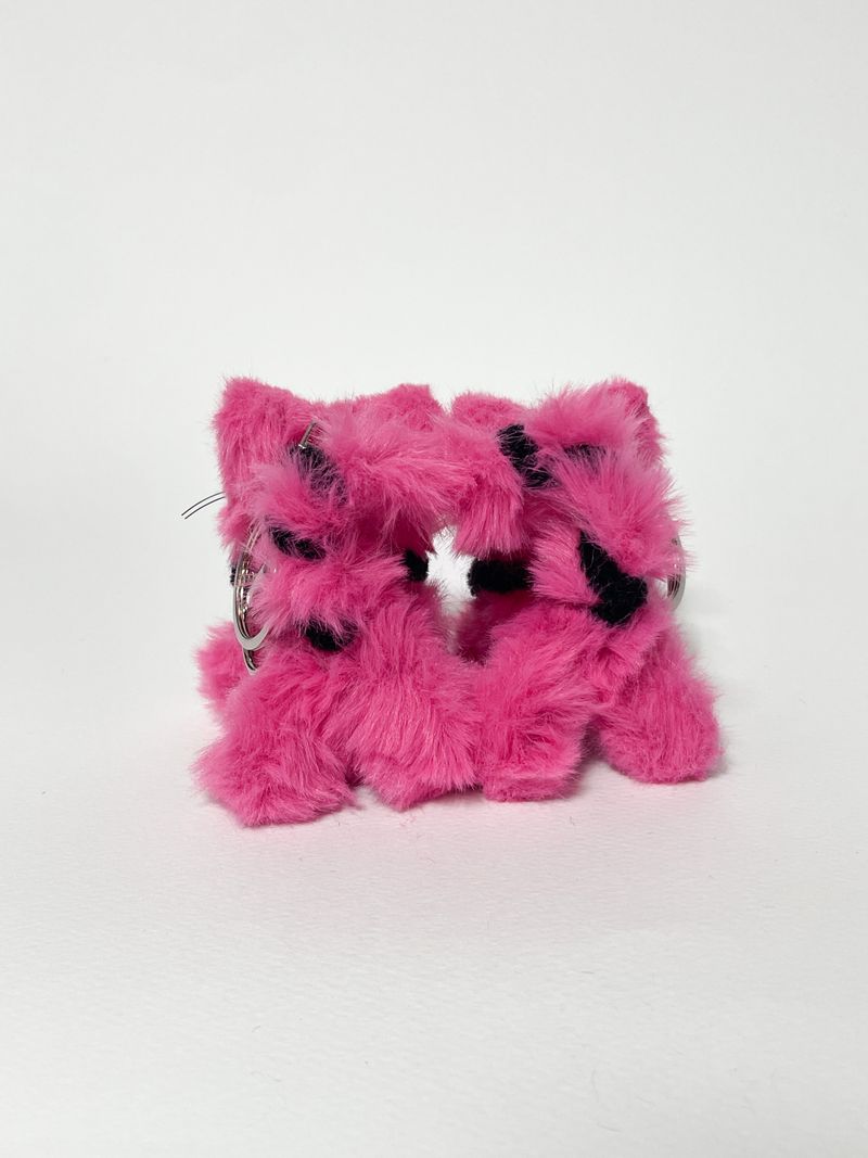 Myomyo cat keyring_magenta