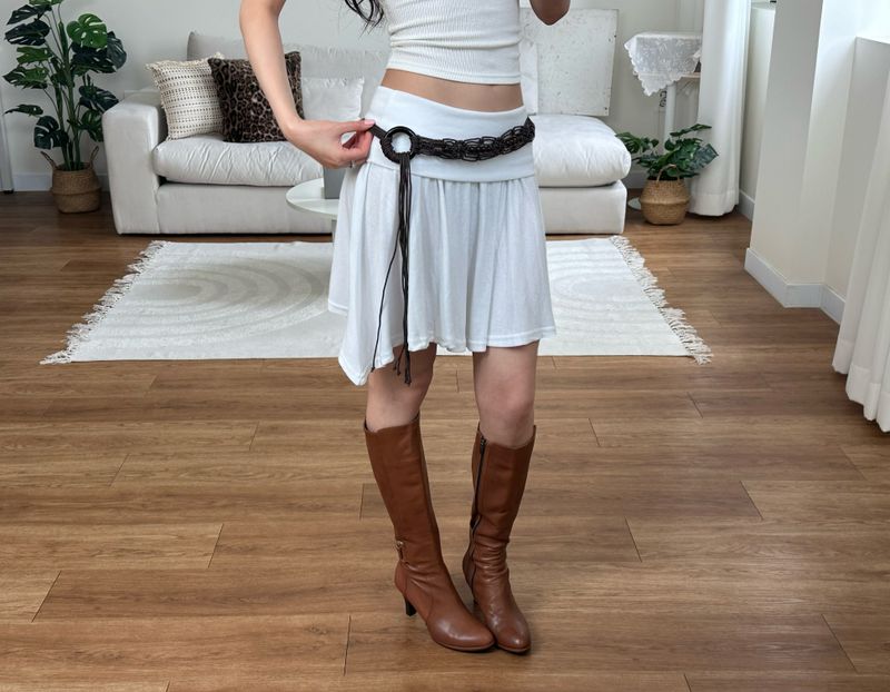 roll mini skirt