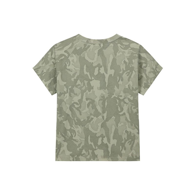 Camo Stud Half T-shirt - KHAKI