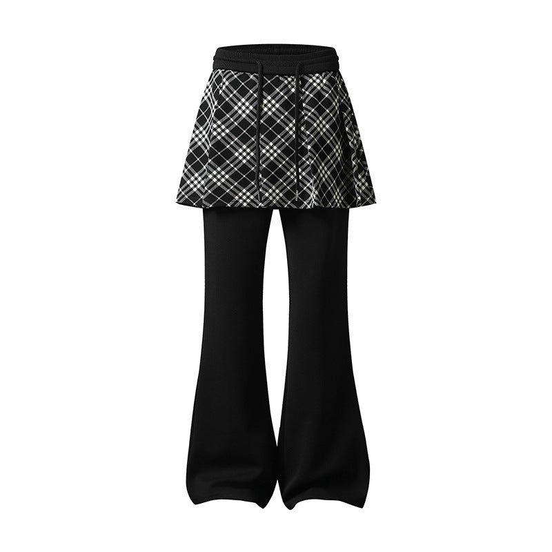 Cozy&Kitsch(コージーアンドキッチ)の「Check Layered Flare Pants(Pants)」