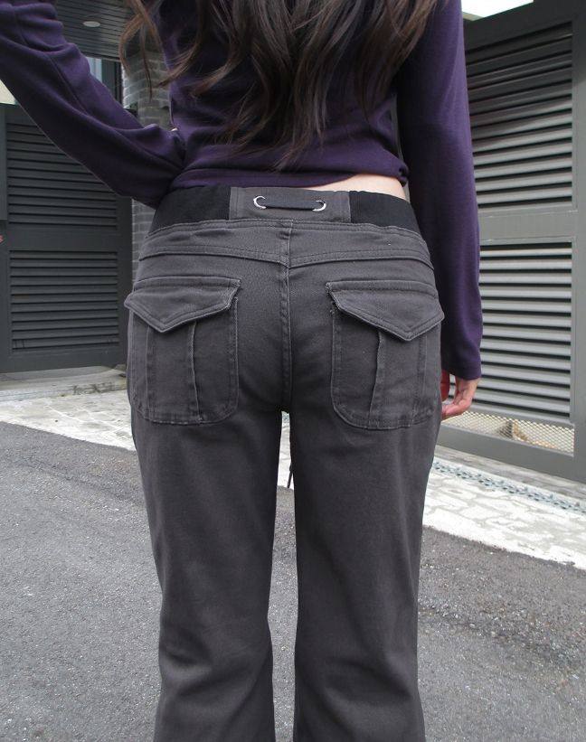 Leend Banding Bootcut Cotton Pants