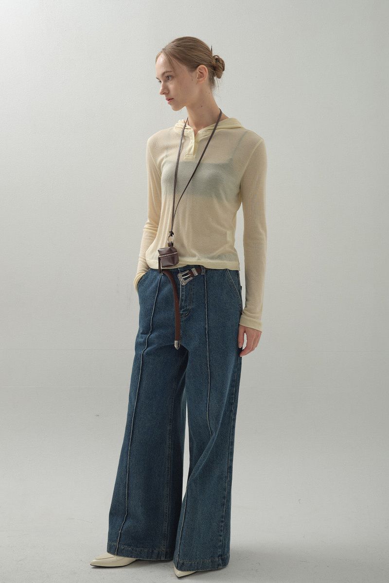 Mild Tencel Hoodie Top_Cream