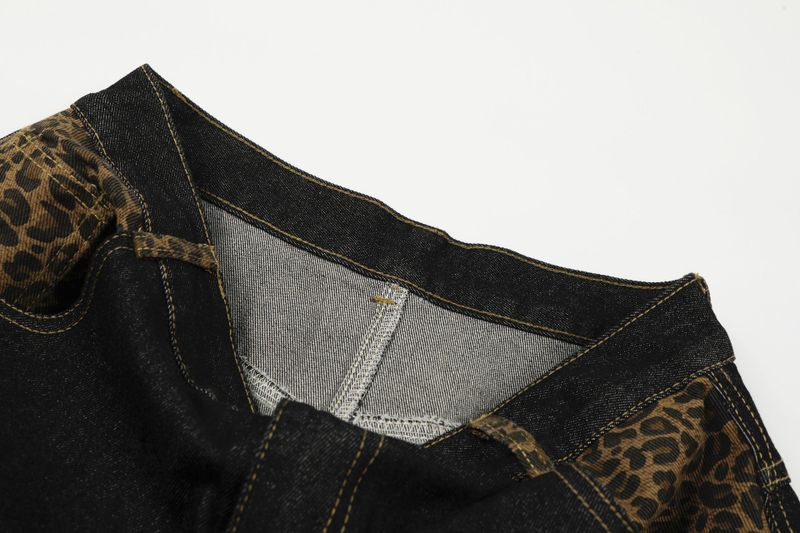 Leopard One Pocket Wide Pants