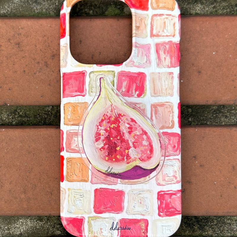 ddutudio（トゥトゥディオ）の「[ ピンクコーラルブリックパターン ]ハードケース（スマホグッズ/小物）」