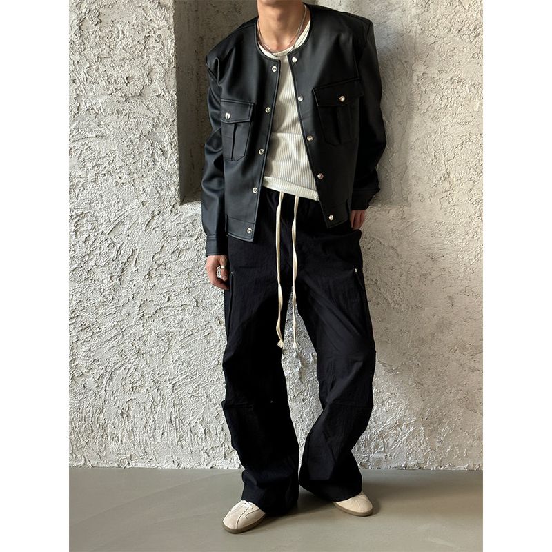 [UNISEX] Flap string cargo banding pants (2color)