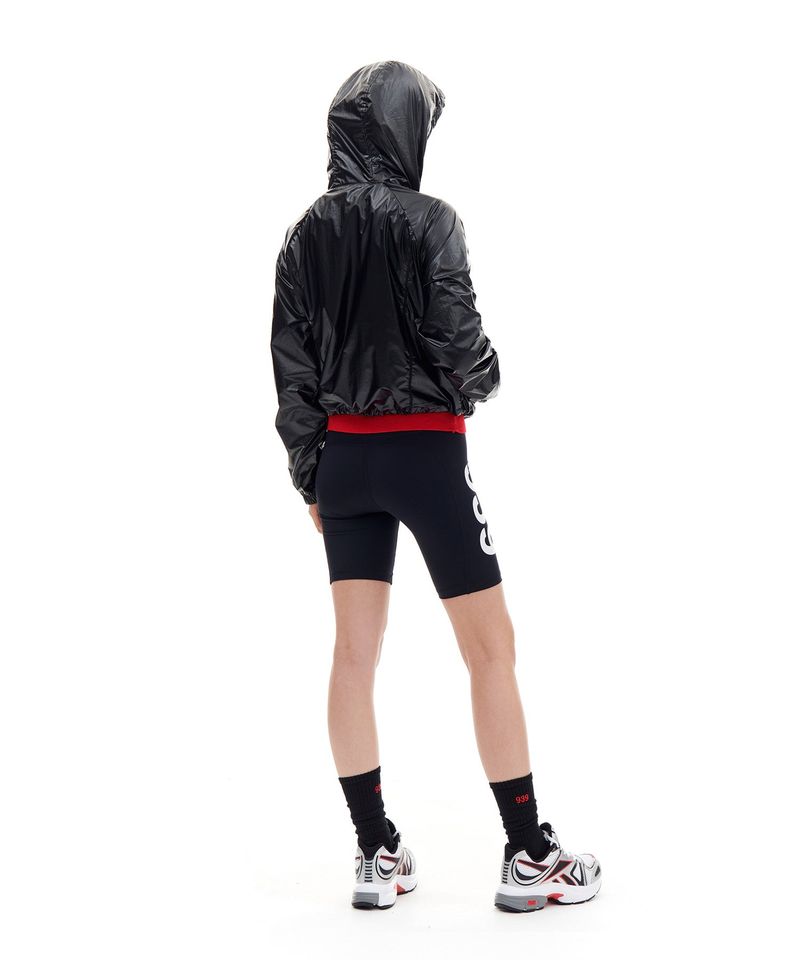 SHEER PACKABLE CROP WINDBREAKER (BLACK)