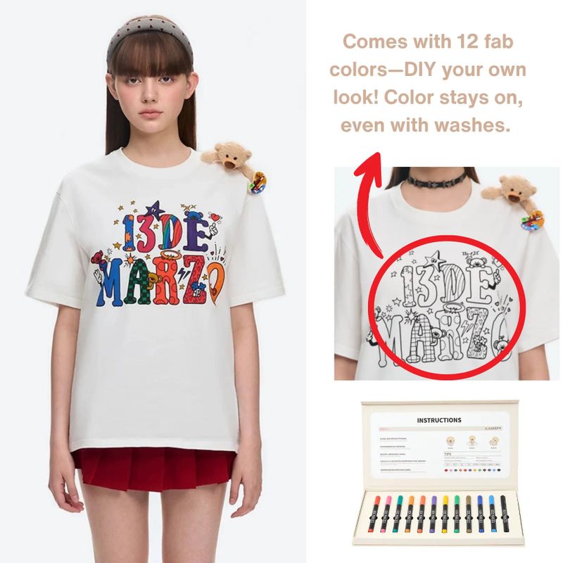13DE MARZO DIY Colour-Fill Zipped Hoodie