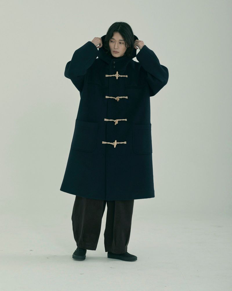 unisex duffle coat black