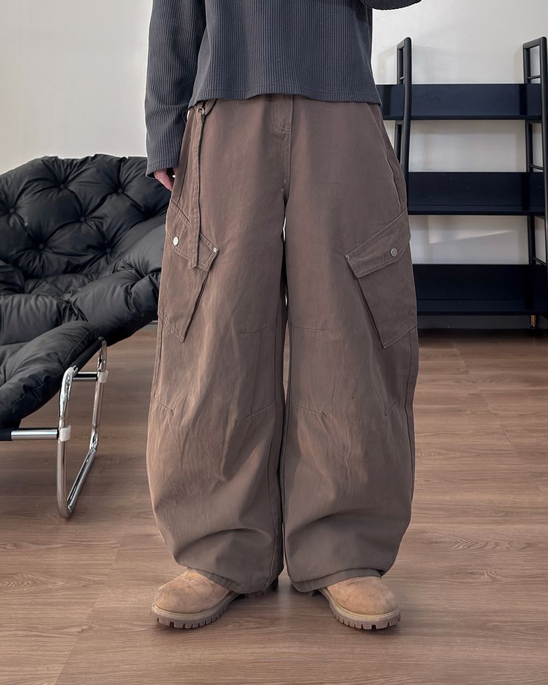 Rawden strap wide cargo pants