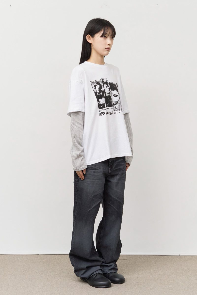 Grunge Rock Layered Longsleeve