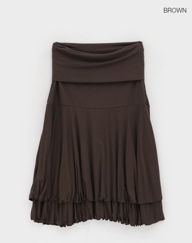 [MADE] Gela Folding Flare Midi Skirt