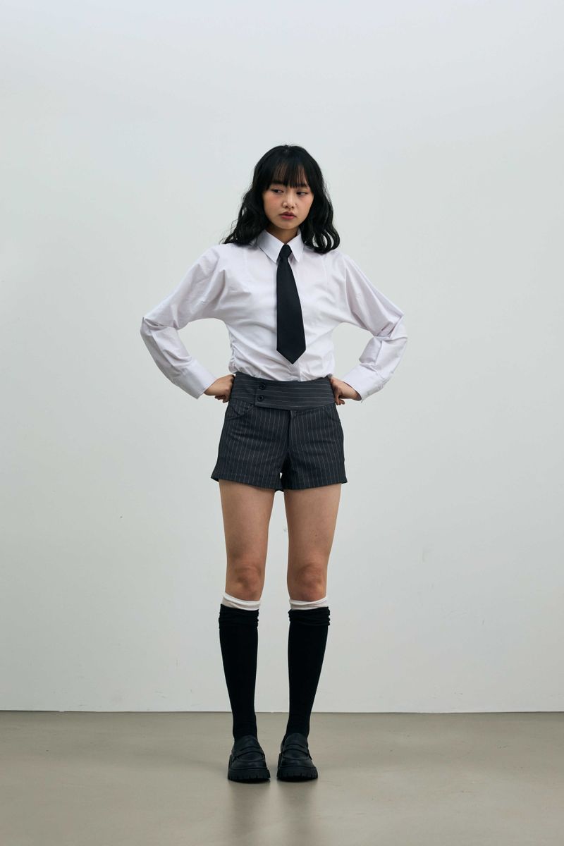 AVEL PINSTRIPE MICRO PANTS / CHARCOAL