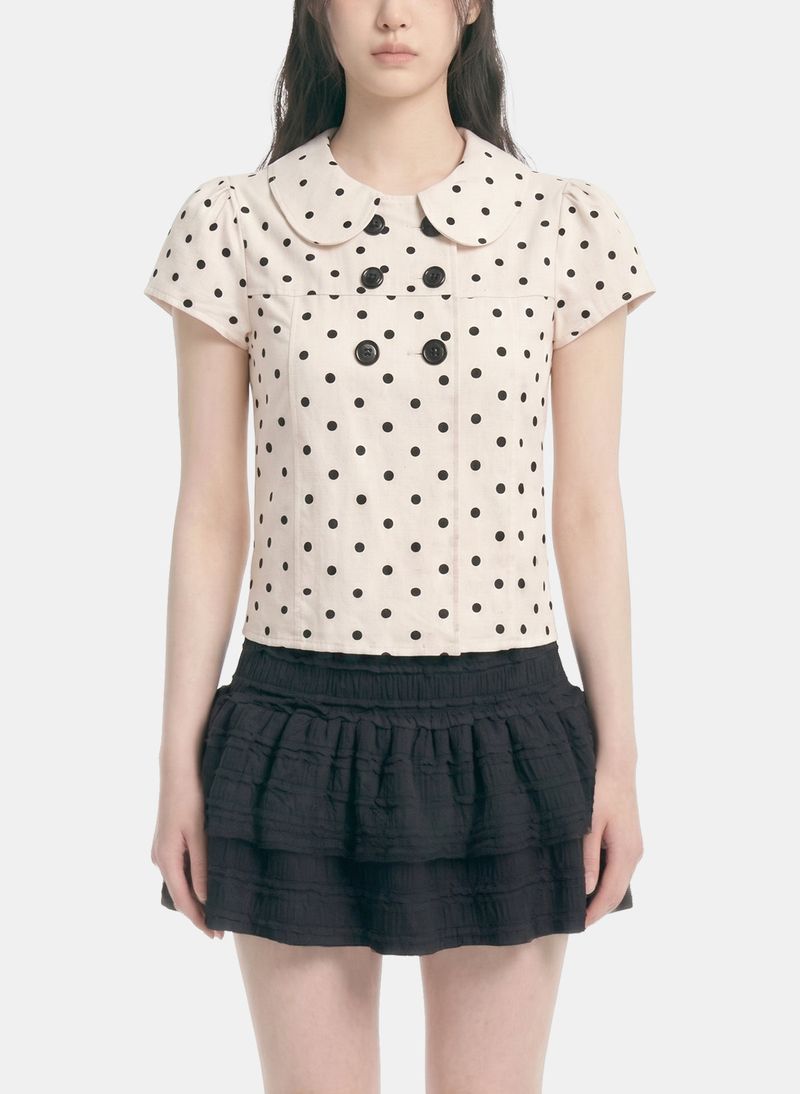 Baby Collar Dot Blouse