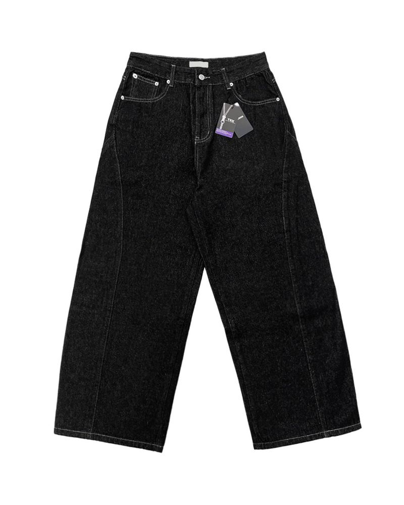 Never Curved Panel Raw Denim