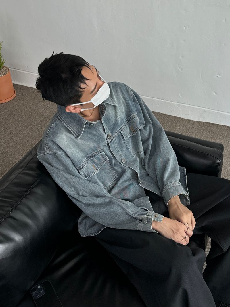 OW Washed Pocket Denim Shirt (2C)