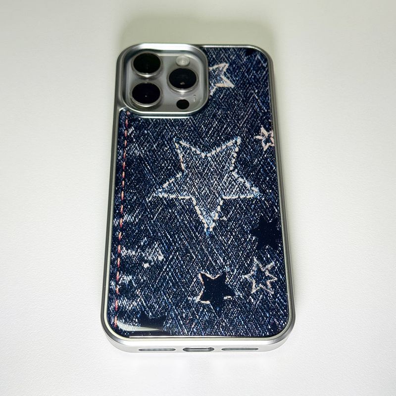 Faded Denim Stardust Phone Case Dark Indigo (SV_Epoxy)